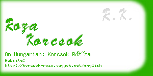 roza korcsok business card